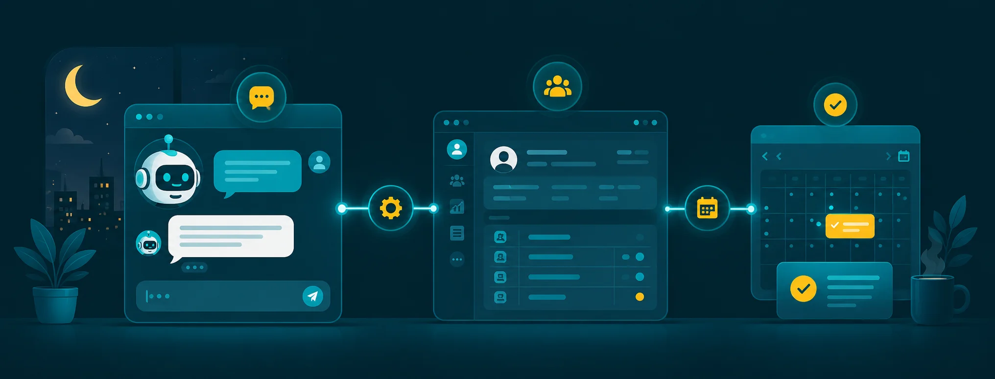 AI automation responding to customer enquiries and updating the CRM